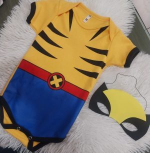 Body Temático com máscara wolverine