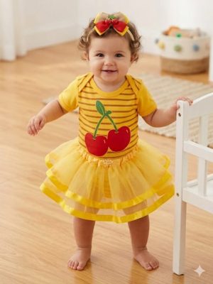 Kit body temático mesversário Cerejinha