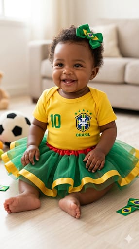 Body temático mesversário seleção brasileira